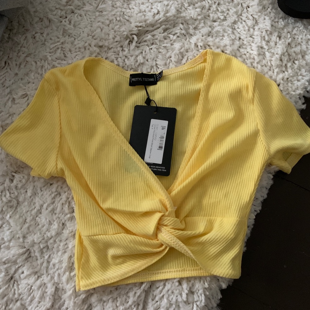 Pretty little thing yellow cropped top